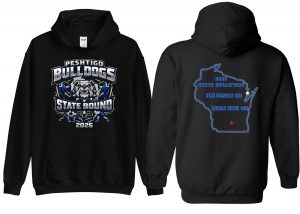 Bulldog Black Hoodie-Adult