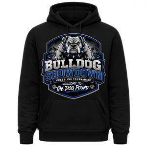 Bulldog Basic Black Hoodie-Adult