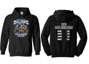 Bulldog Black Hoodie-Adult